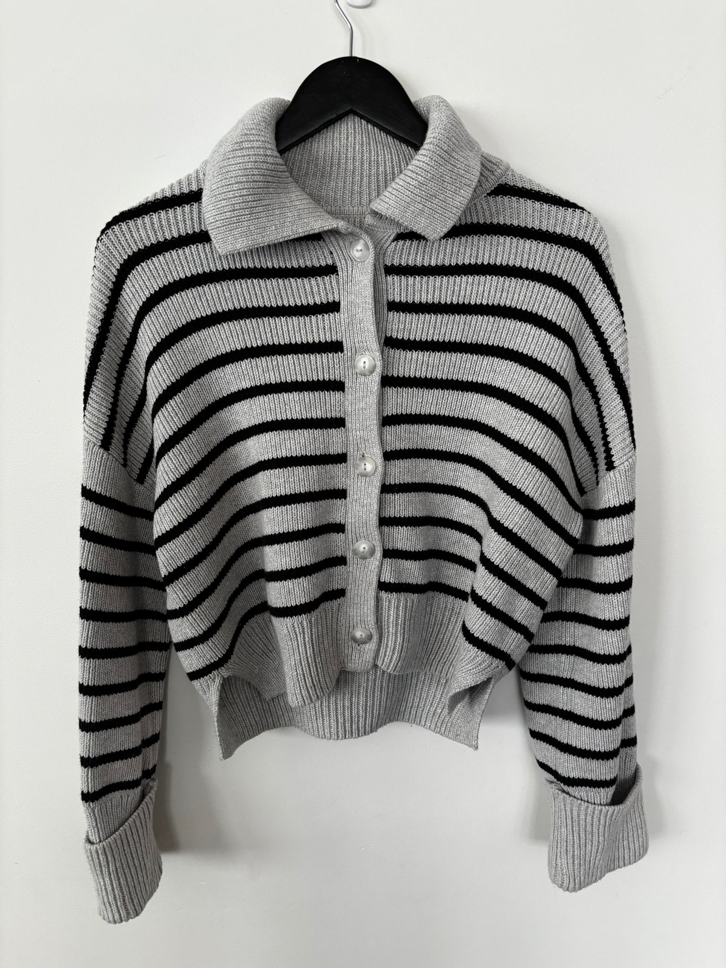 Abercrombie Heavy Knit Collared Cardigan | Small (fits like medium)(N55C1)