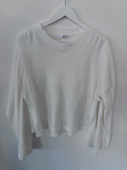 From Palmer White Oversized LS Top | Medium