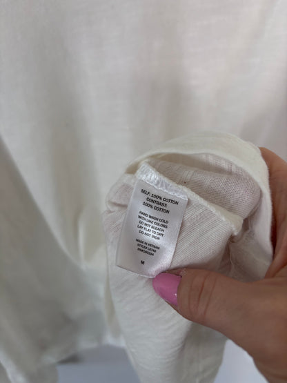 From Palmer White Oversized LS Top | Medium