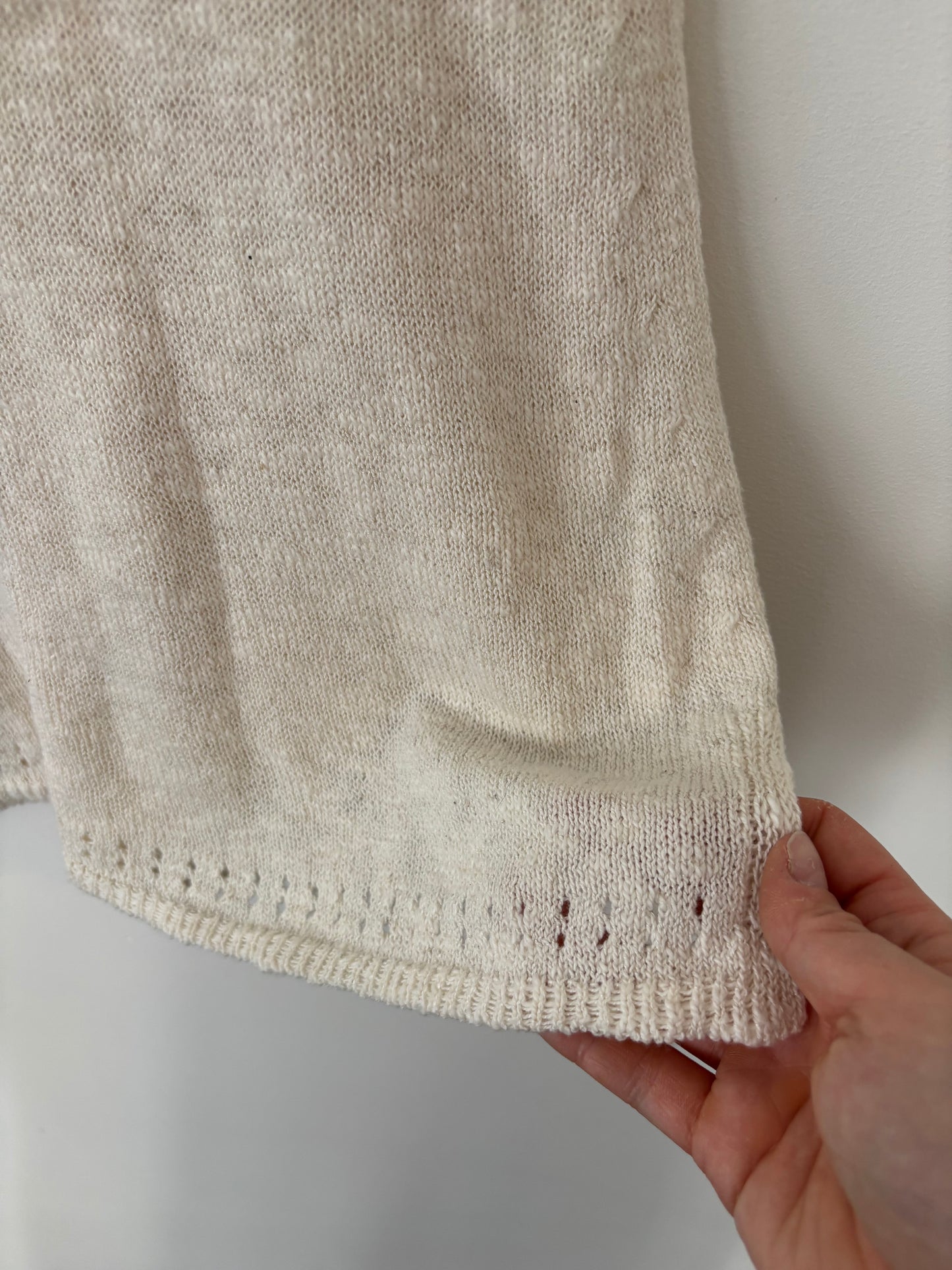 Mus & BomBon Ecru Knit Tank | Sz Small (fits big)(F110C1)