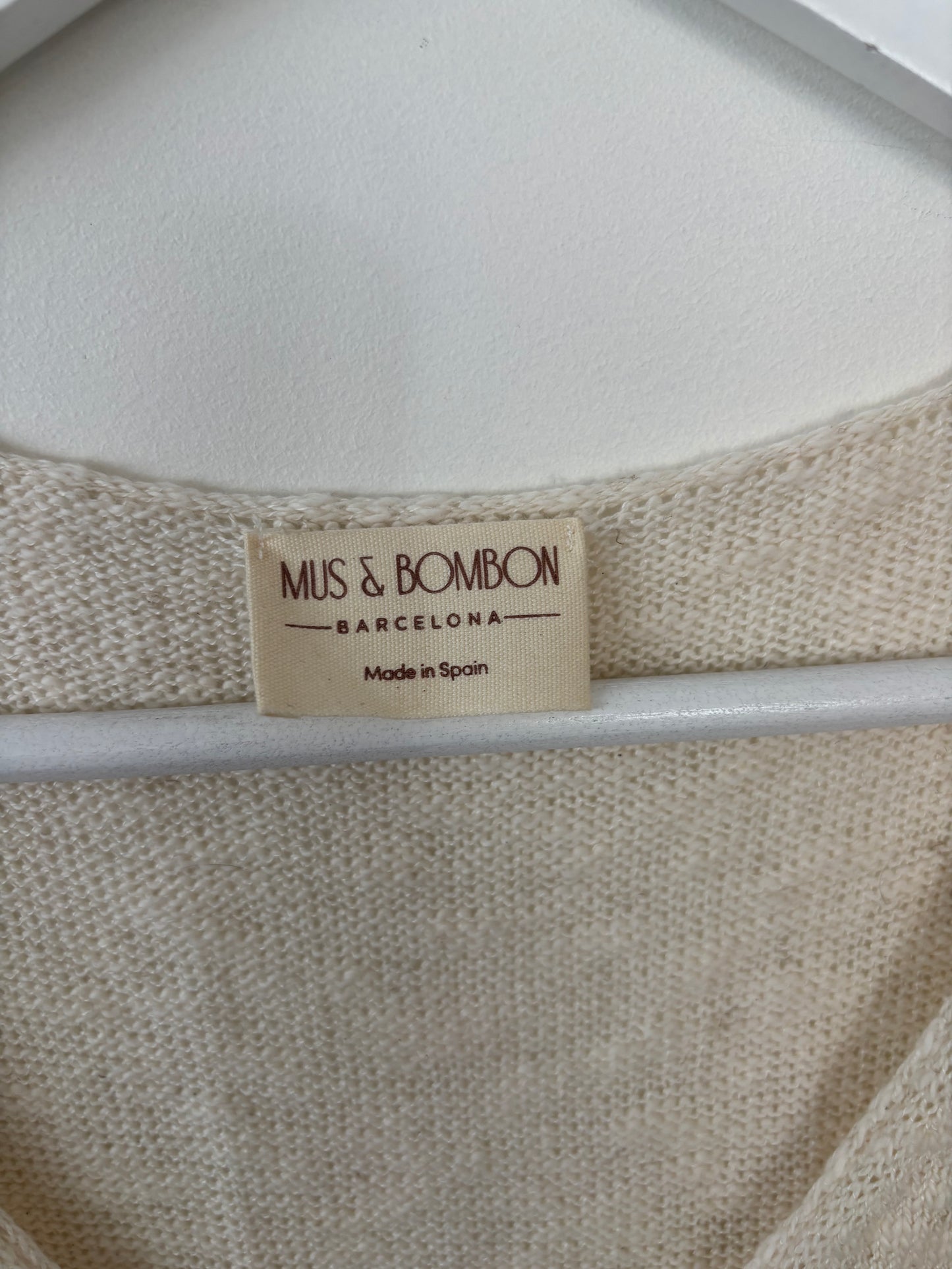 Mus & BomBon Ecru Knit Tank | Sz Small (fits big)(F110C1)