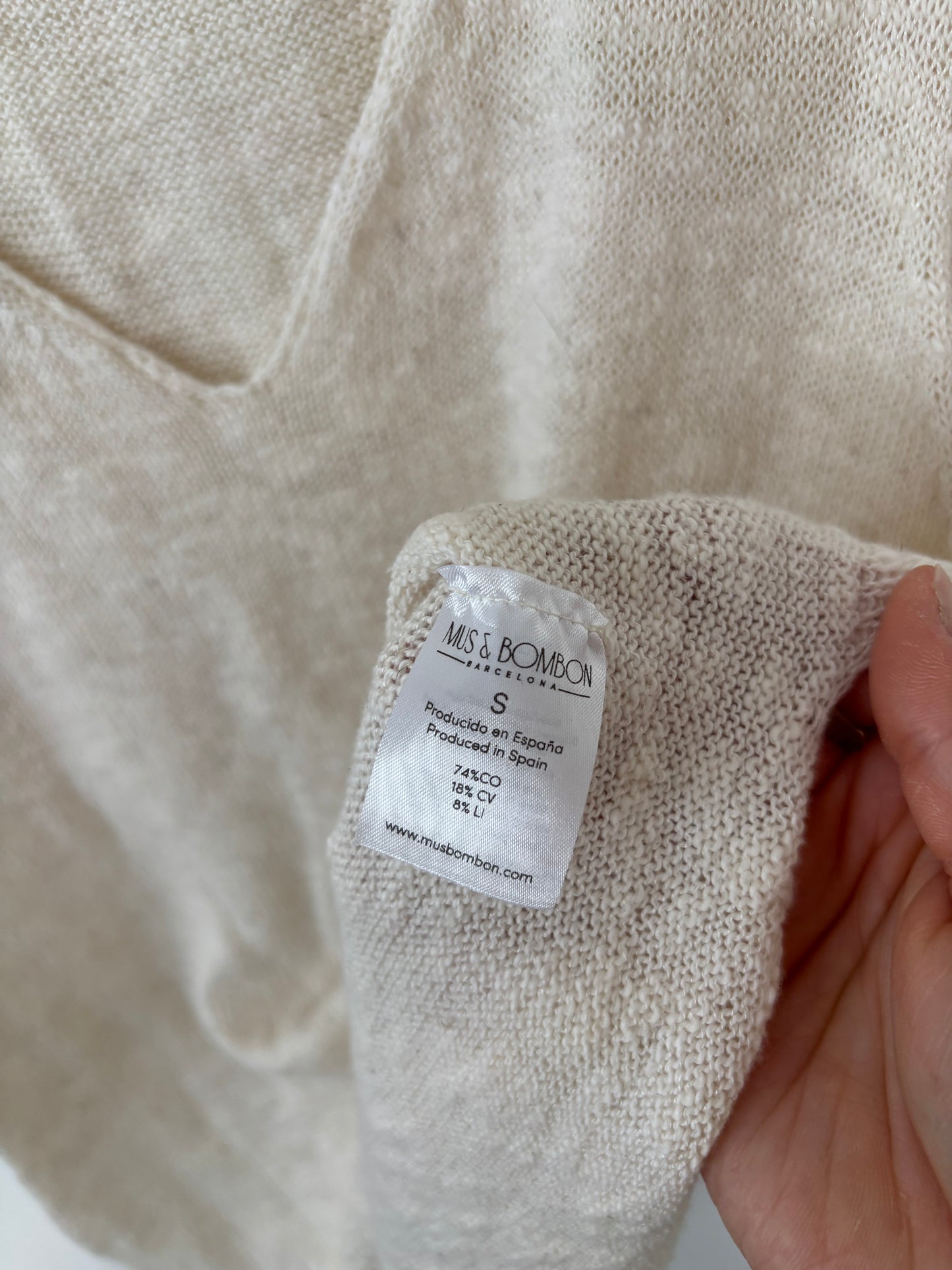 Mus & BomBon Ecru Knit Tank | Sz Small (fits big)(F110C1)