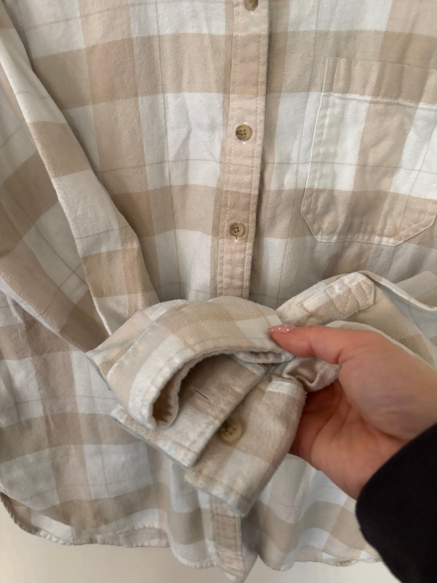 AE Plaid Button Down Flannel Shirt | Medium (N40S20)