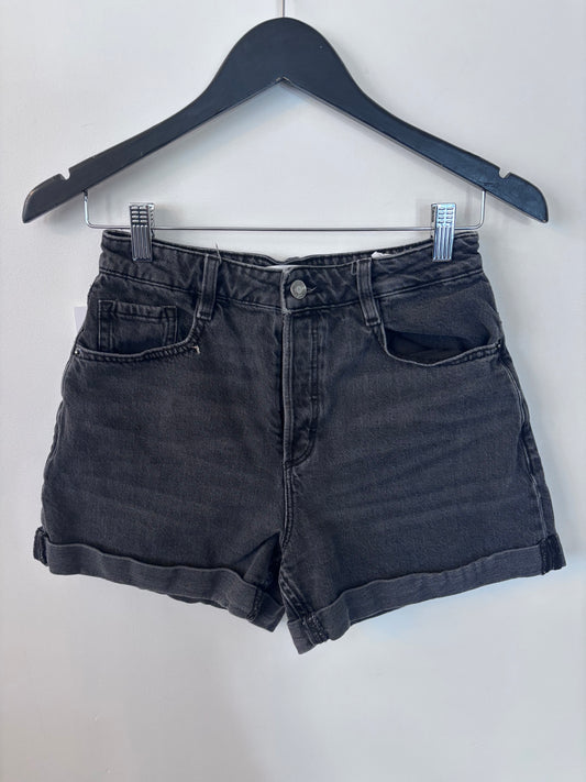 Dynamite Cuffed Black High Waist Denim Shorts | Sz 27