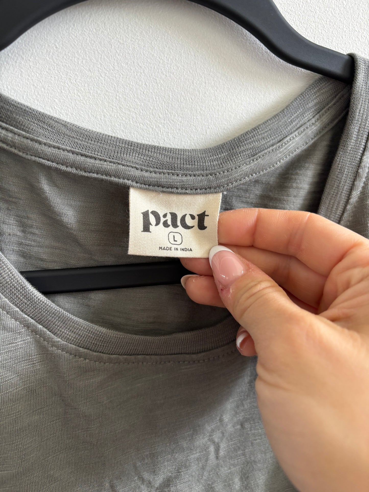 Pact Relaxed Slub Weekend Dress (grey/green) | Large