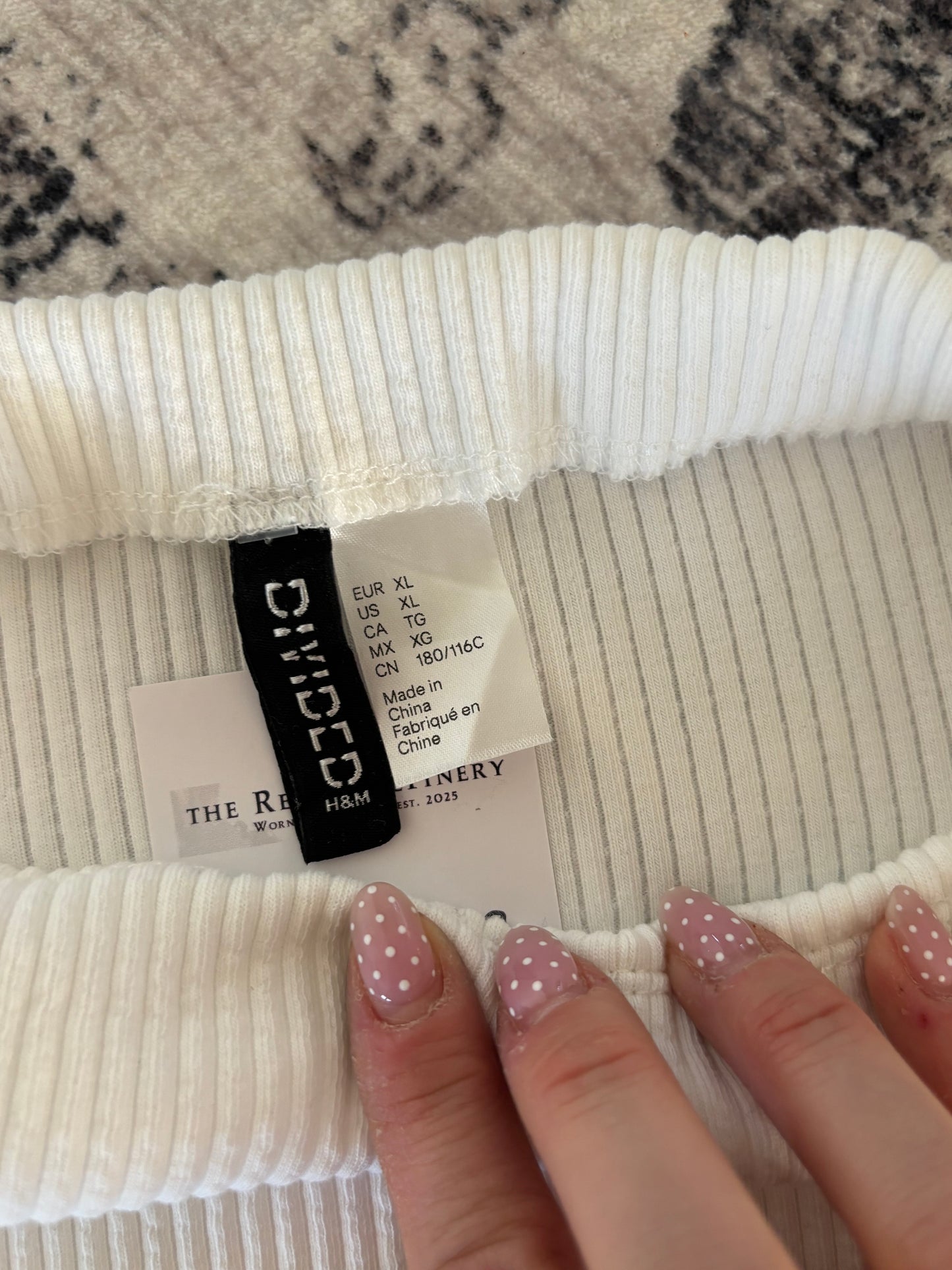 H&M Trumpet-Sleeved Ribbed Top | XLarge (N103N19)