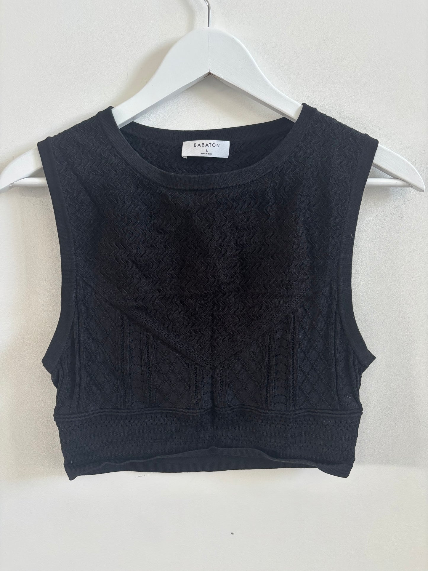 Babaton / Aritzia Pointelle Tank (crop) | Large