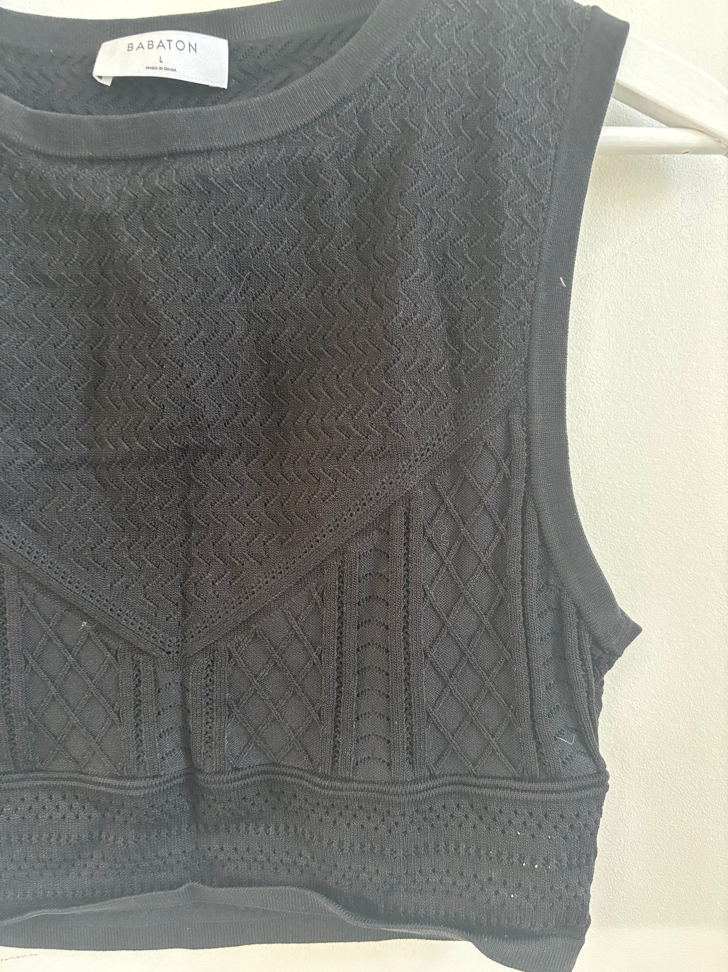 Babaton / Aritzia Pointelle Tank (crop) | Large