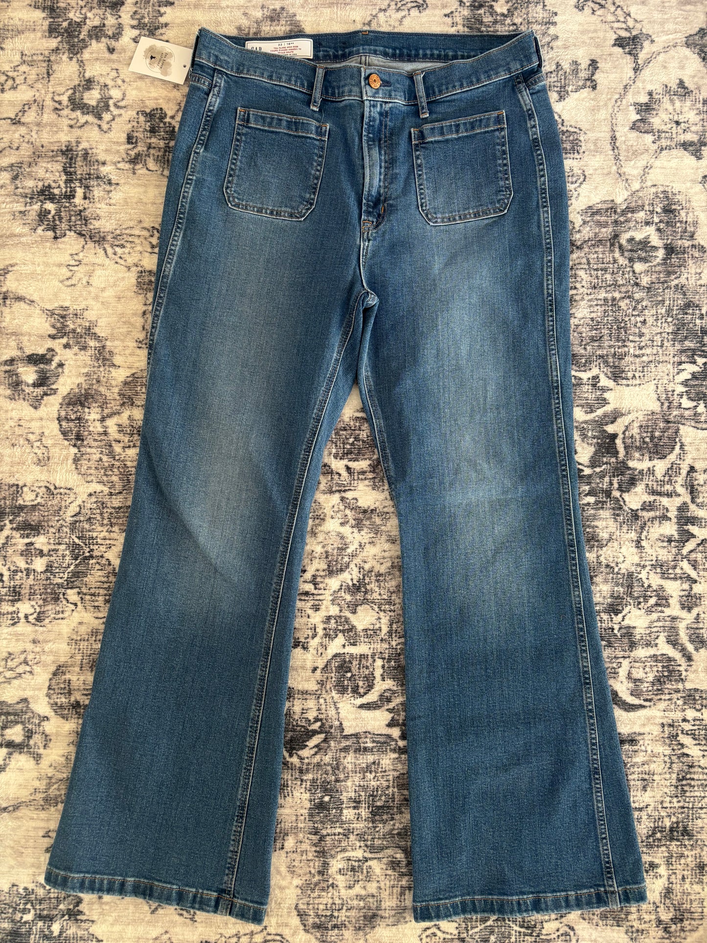 Gap 70s Flare High Rise Denim | Sz 16 (N112N19)