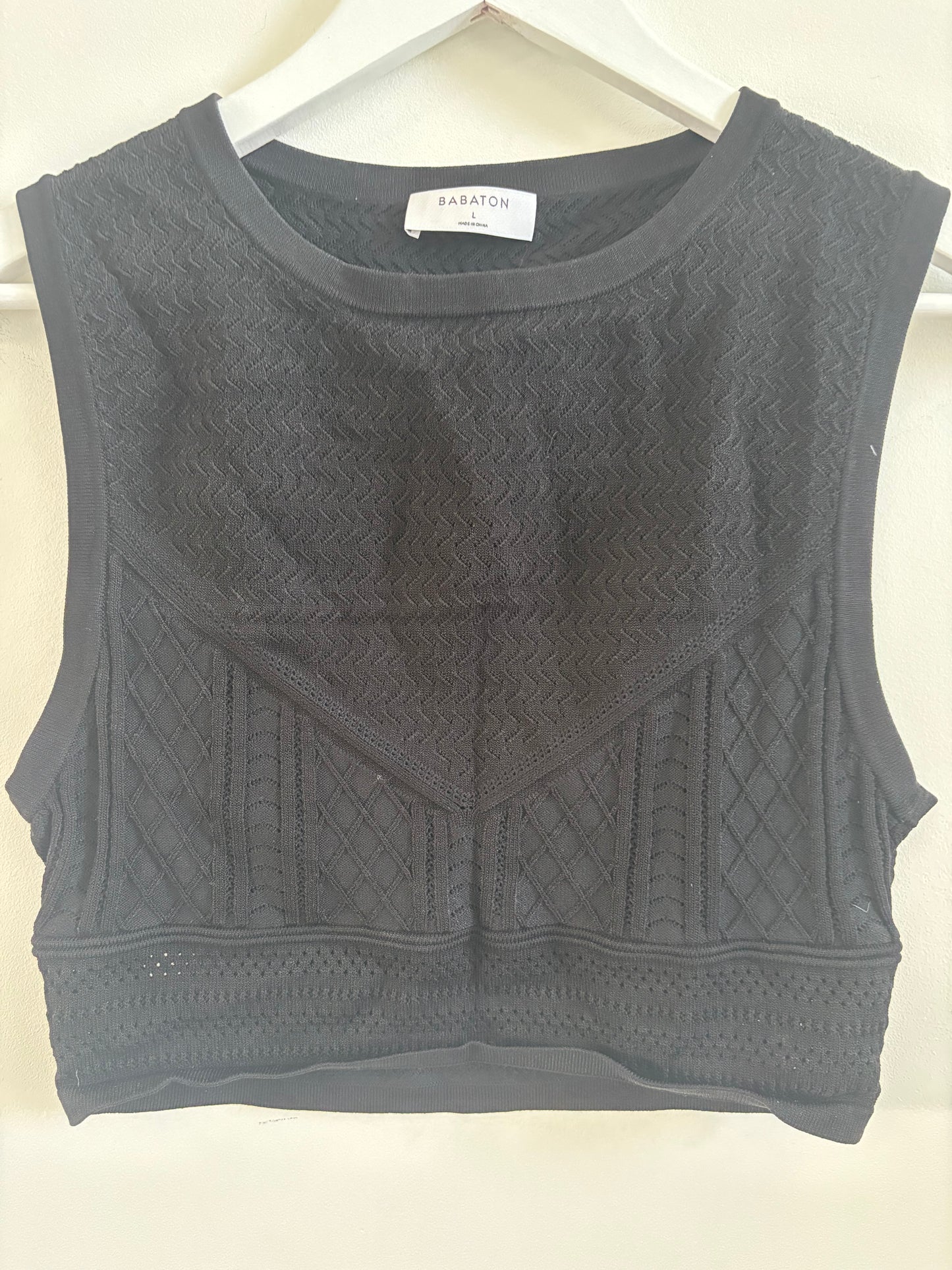 Babaton / Aritzia Pointelle Tank (crop) | Large