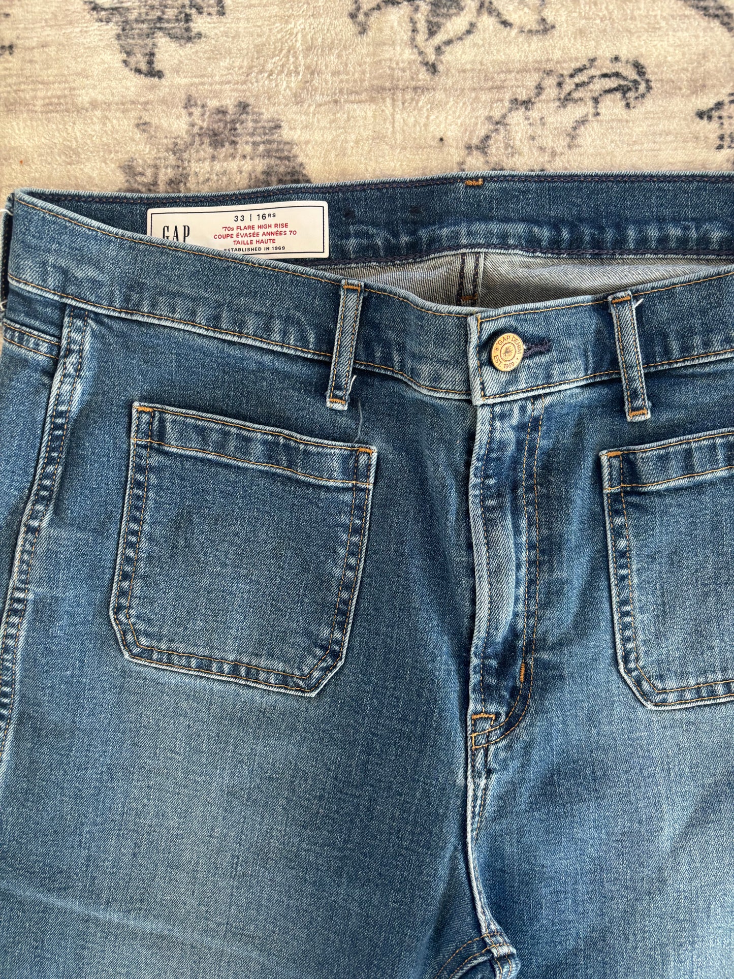 Gap 70s Flare High Rise Denim | Sz 16 (N112N19)