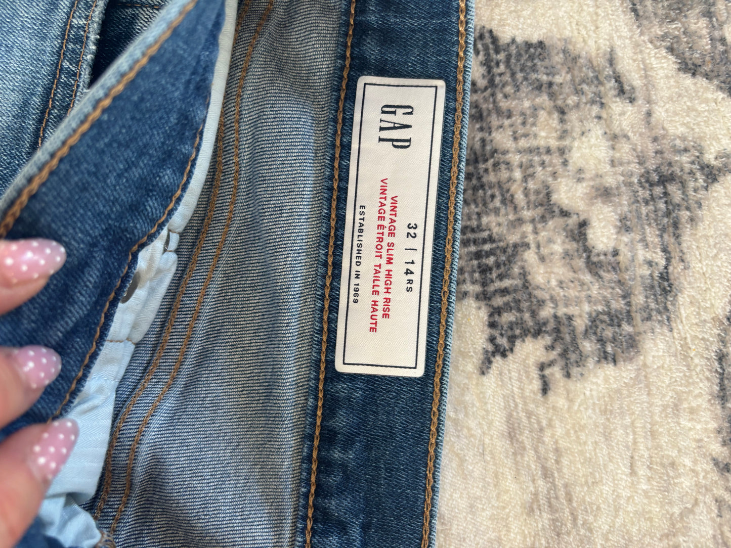 Gap High Rise Vintage Slim Jeans | Sz 14 (N114N19)