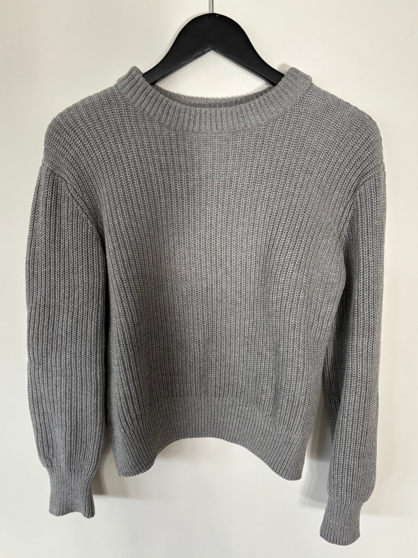 Minimum Mikayla Grey Knit Cotton Sweater | XSmall (N134C1)