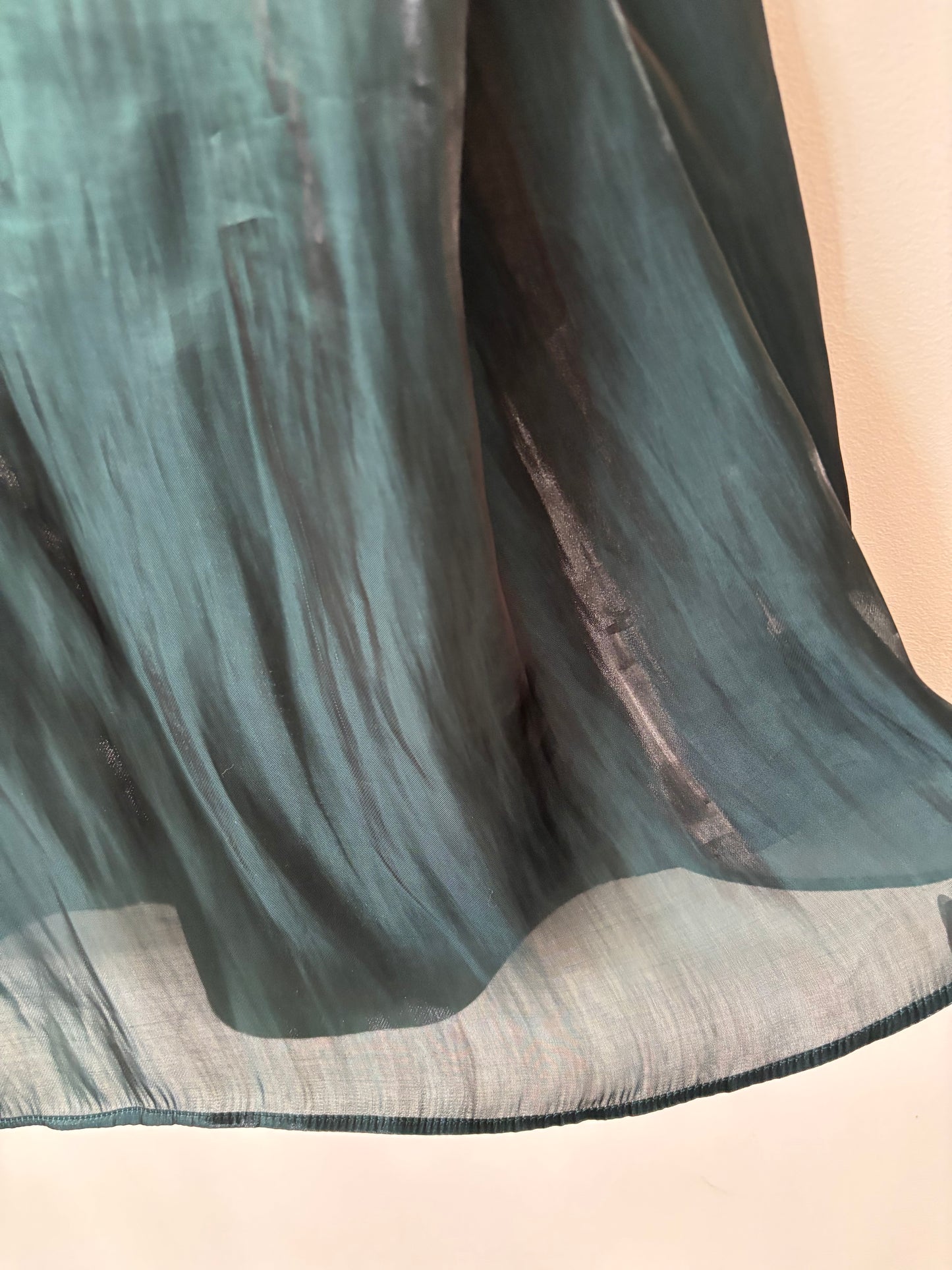 Wilfred / Aritzia Emerald Green Shimmer Slip Dress | Medium (N127S2)