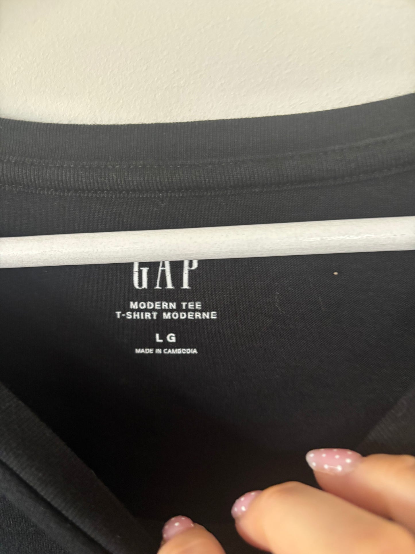 Gap Black Modern Crewneck T Shirt | Large (N73N19)