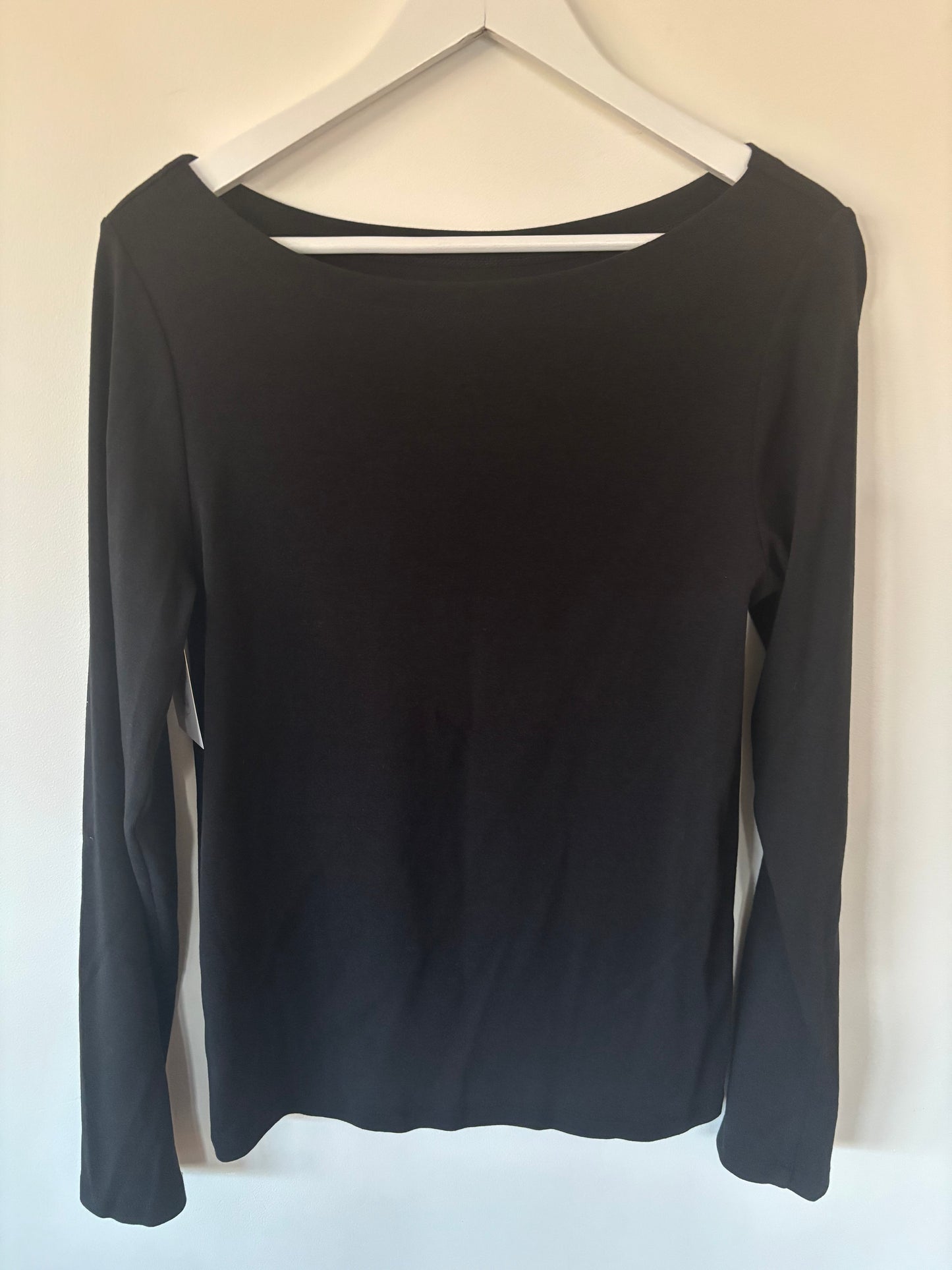 Gap Boatneck Black Modern Tee | Large (N80N19)