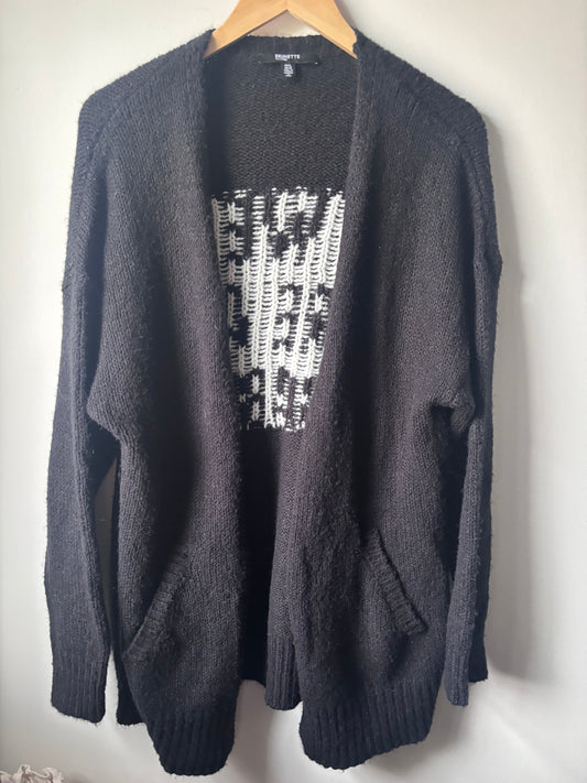 Brunette the Label "We Are All Babes" Open Cardigan | Sz Medium/Large