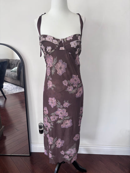 Free People Printed Got Glam Slip Dress | Medium