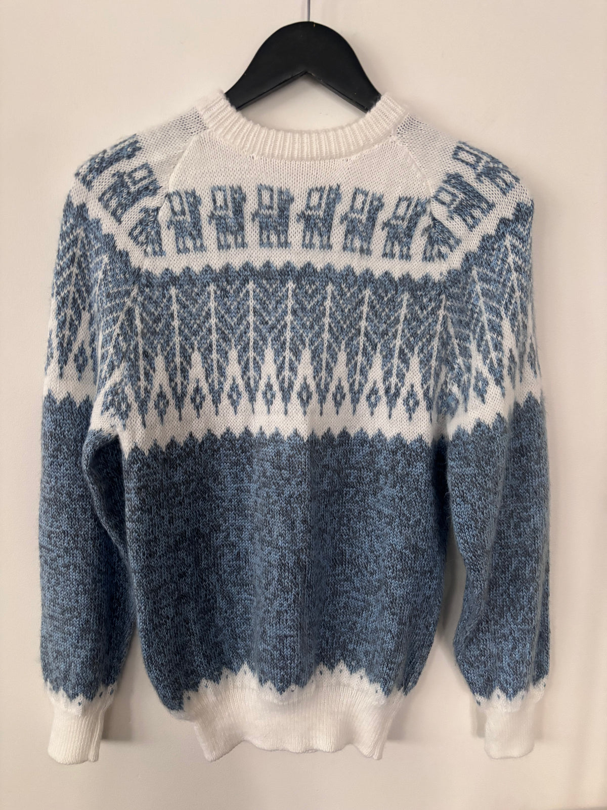 Handmade sweater bue/white | Sz Small/Medium