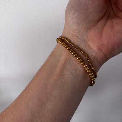 Jenny Be Free Gold Beaded Bracelet (4mm)