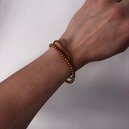 Jenny Be Free Gold Beaded Bracelet (4mm)