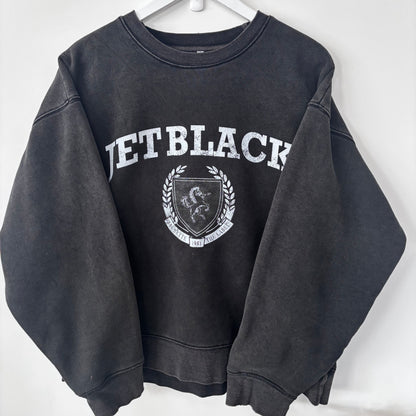 Brunette the Label Jetblack Crewneck Sweater | Sz L/XL