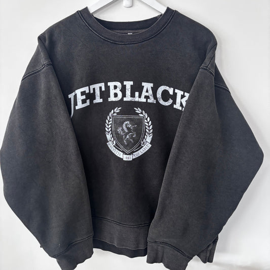 Brunette the Label Jetblack Crewneck Sweater | Sz L/XL