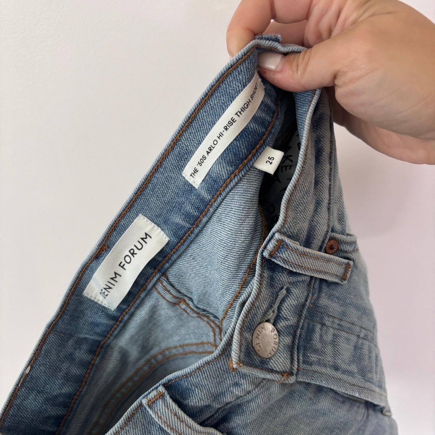 Denim Forum 50s Arlo High Rise Shorts  | Sz 25