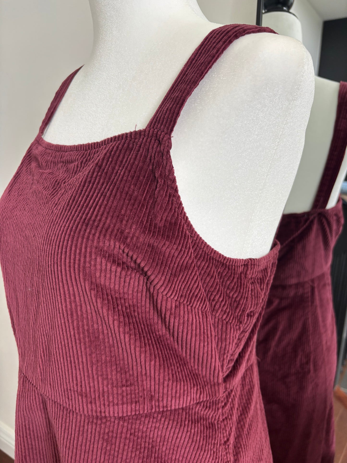 American Eagle Corduroy Dress Dark Red | Medium