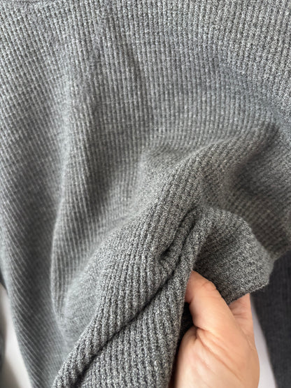 Roots Waffle Relaxed Fit Long Sleeve Shirt Charcoal | Sz XS (fits like sz medium)