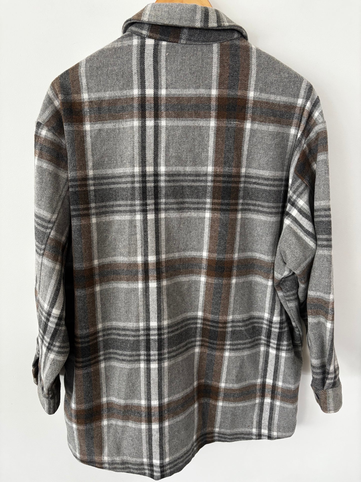Only Grey Plaid Light Jacket