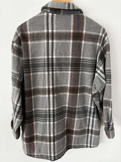 Only Grey Plaid Light Jacket