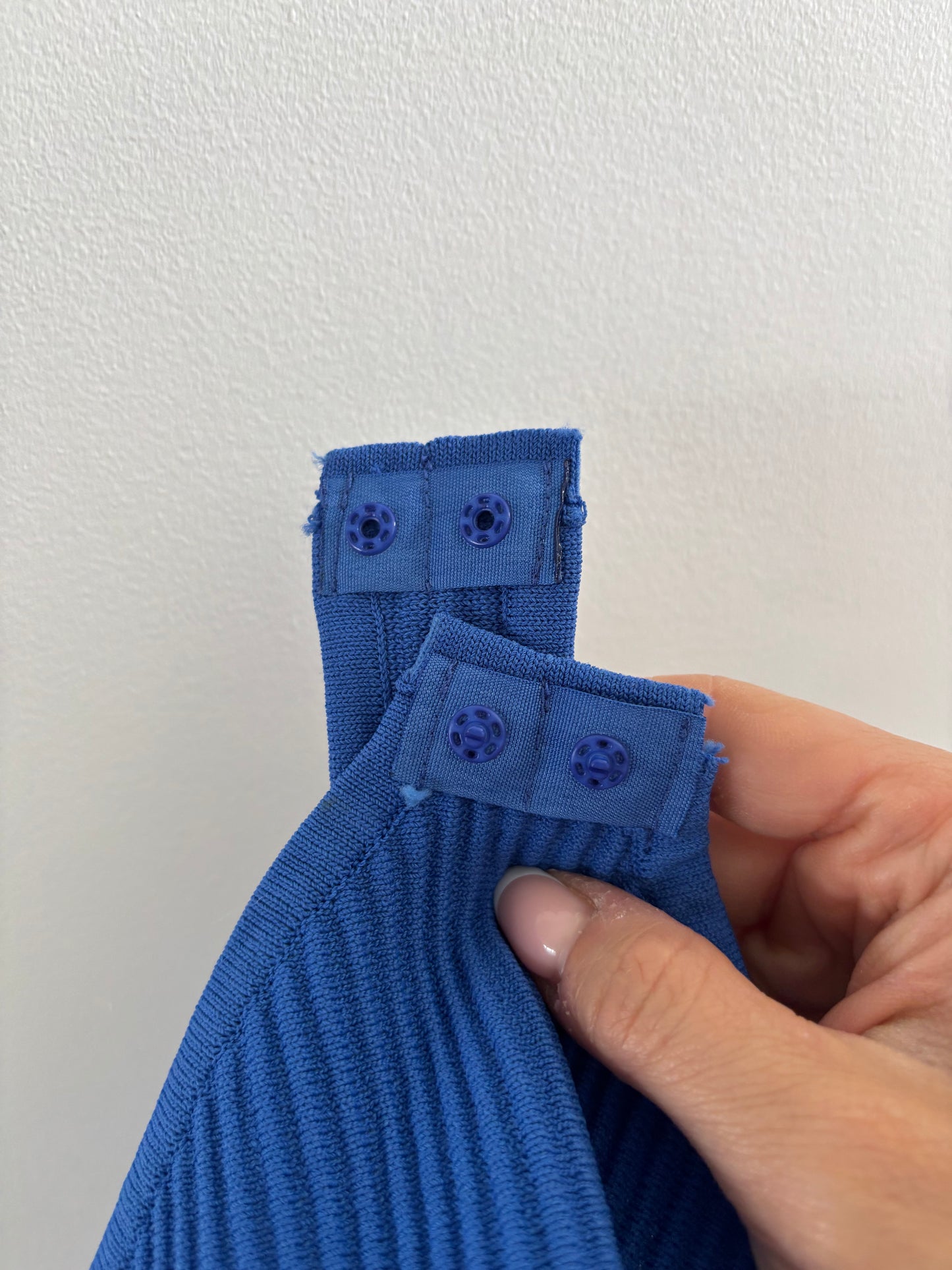 Debut NWT Ribbed Blue Bodysuit | Small/Medium