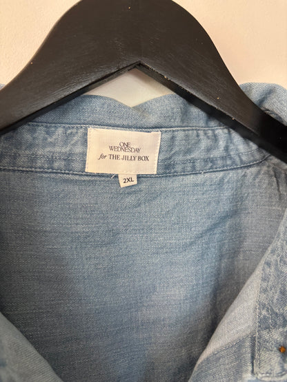 JillyBox X One Wednesday Chambray Oversized Top | Sz XXL