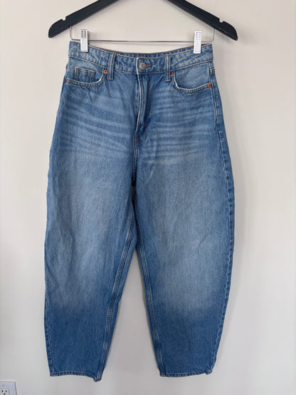 H&M Barrel High Rise Ankle Jeans | Sz 2