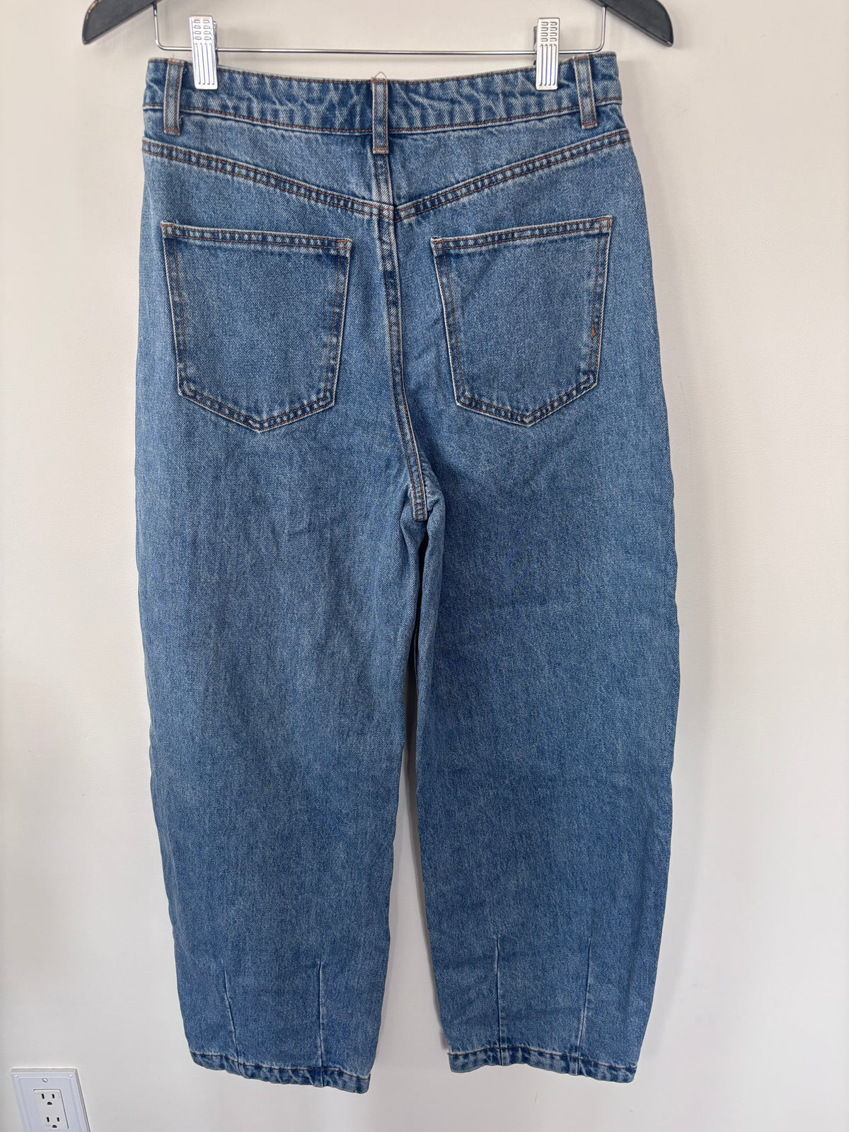 Future Collective Studded Midrise Barrel Jeans | Sz 4