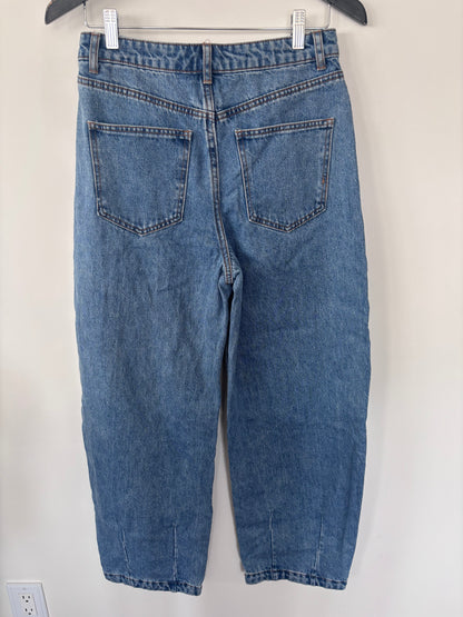 Future Collective Studded Midrise Barrel Jeans | Sz 4