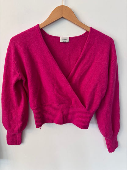 Wilfred SoftSpok Dear Wrap Sweater in Pink | Sz Small