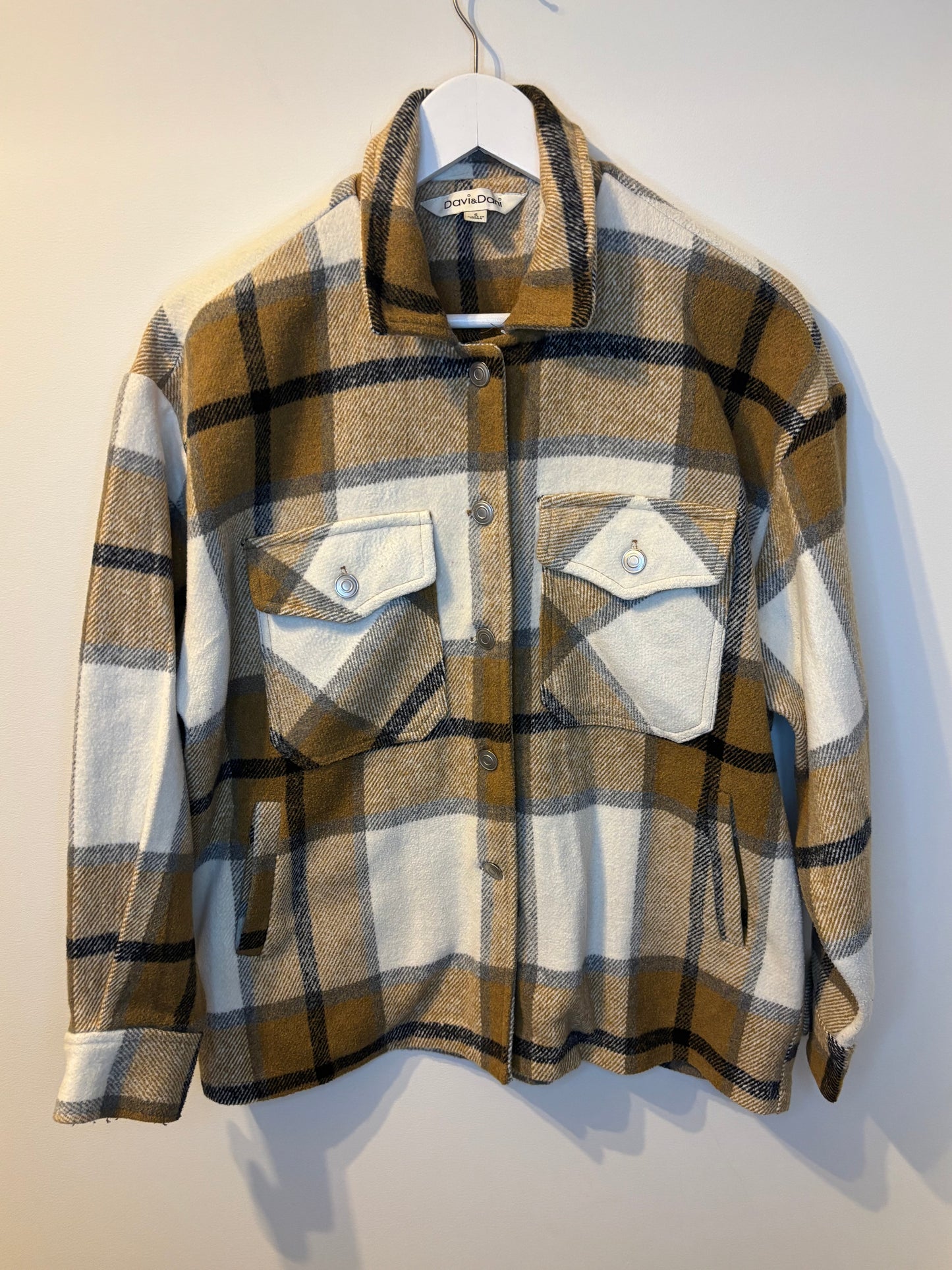Davi & Dani Plaid Oversized Jacket | Small