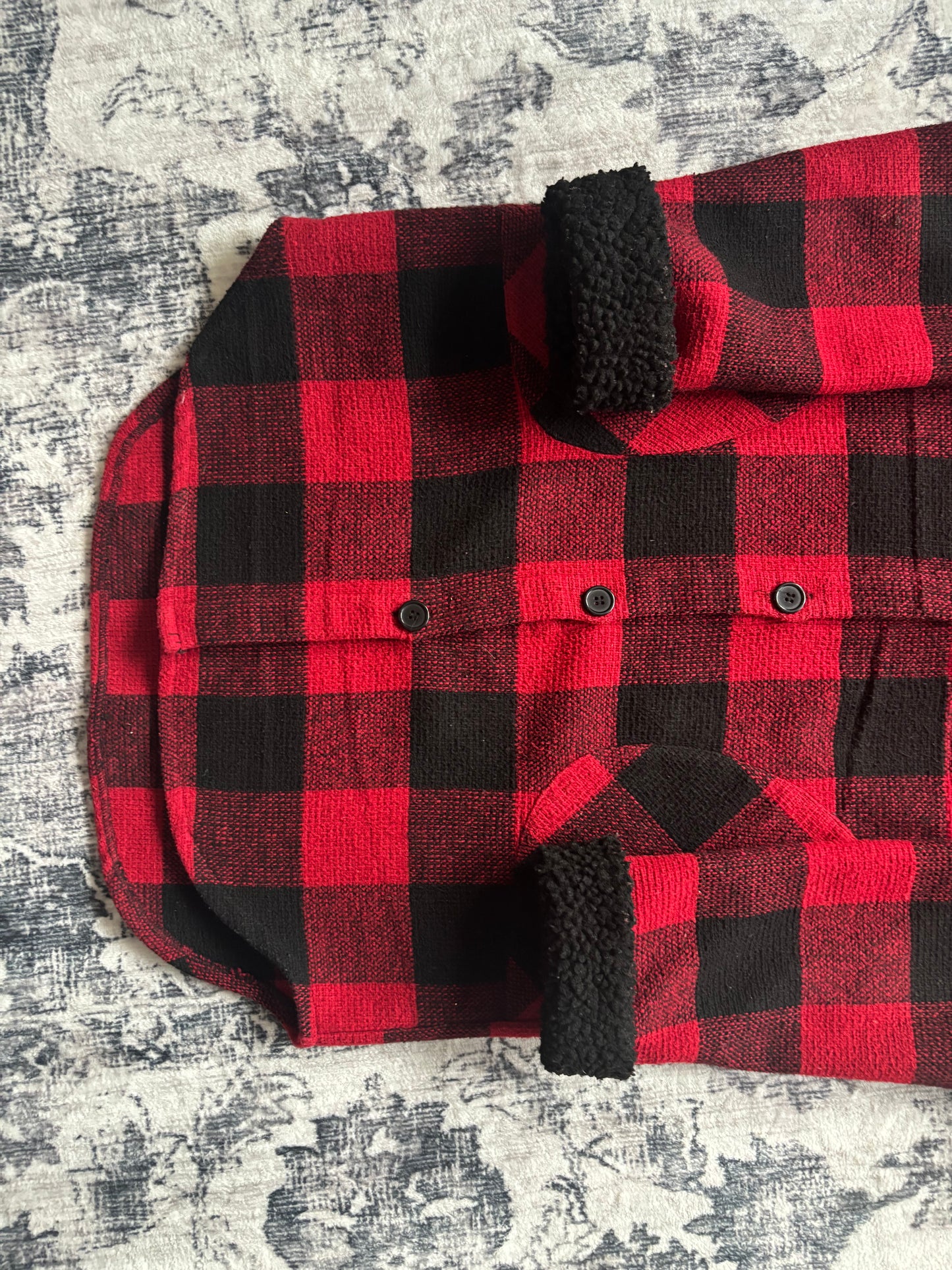 RD Style Red Plaid Hooded Jacket | XS (Oversized, fits like small) (N140M21)