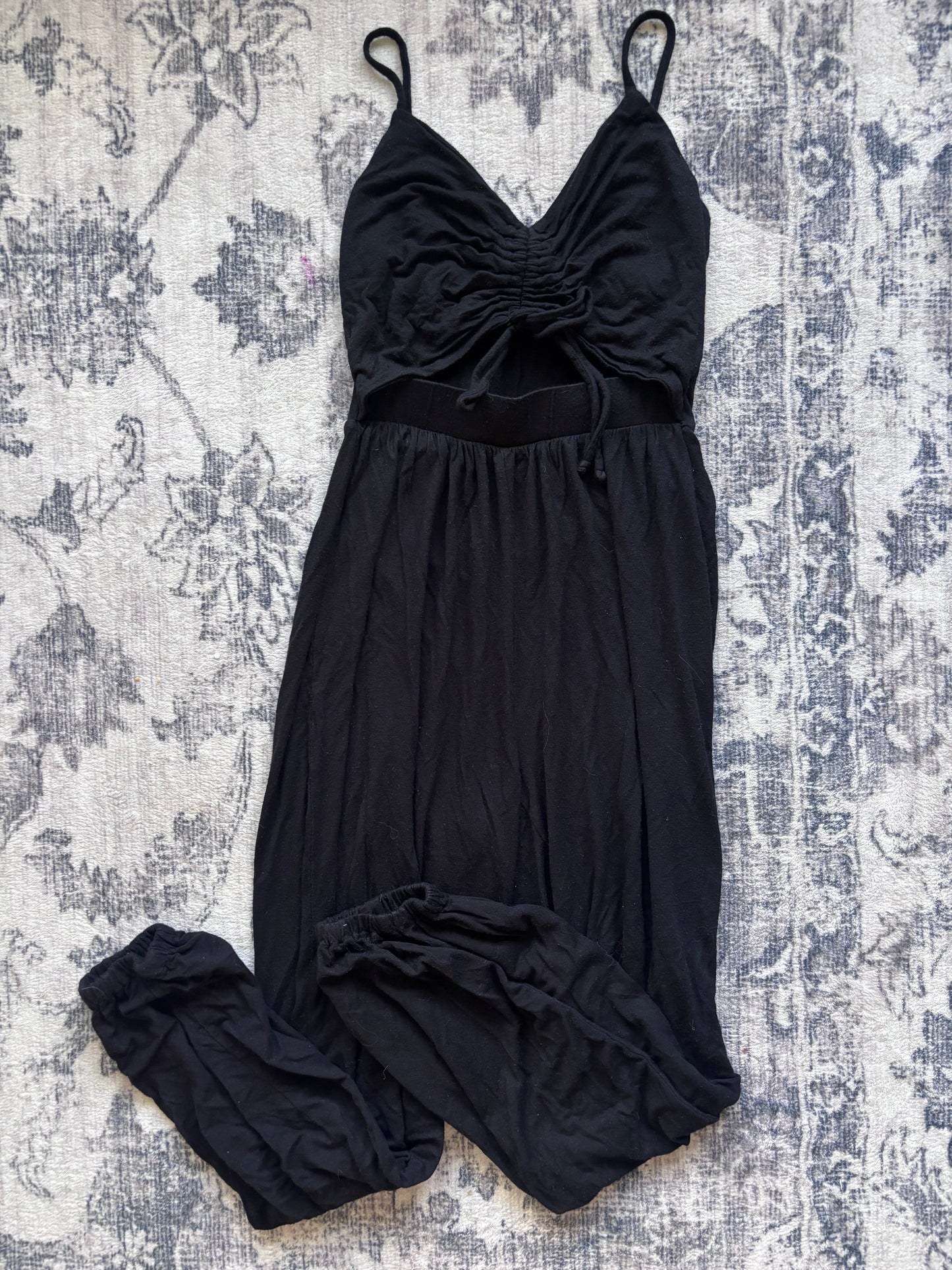 21 Saints Cut-out Black Jumpsuit | Sz Small
