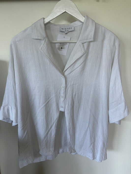 Madison the Label Linen Blend Top | Small