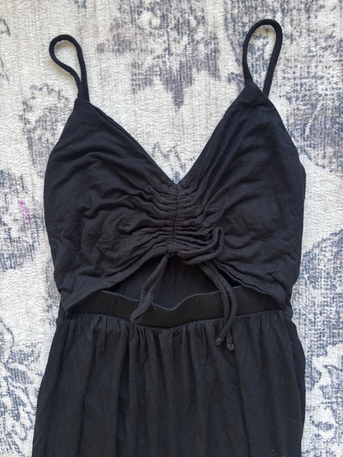 21 Saints Cut-out Black Jumpsuit | Sz Small