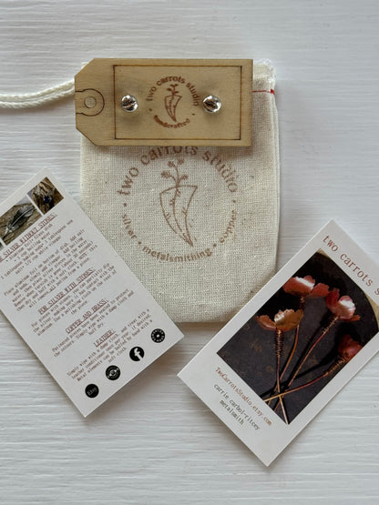 Coffee Bean Stud Earrings