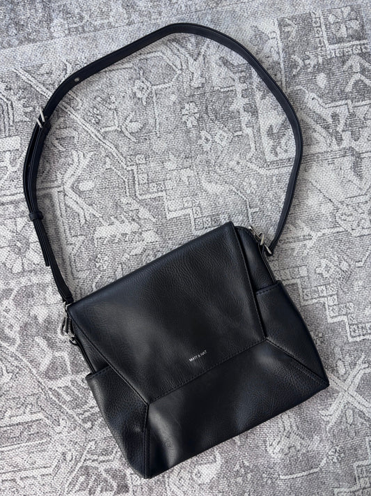 Matt & Nat Minka Vegan Hobo Bag/Crossbody Bag in Black