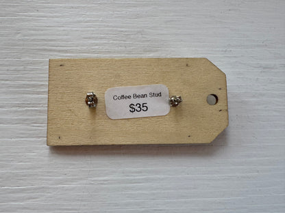 Coffee Bean Stud Earrings