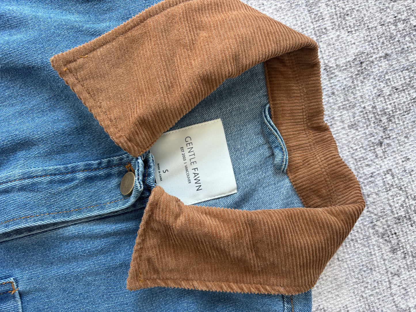 Gentle Fawn Flynn Light Denim Jacket | Sz Small (oversized)