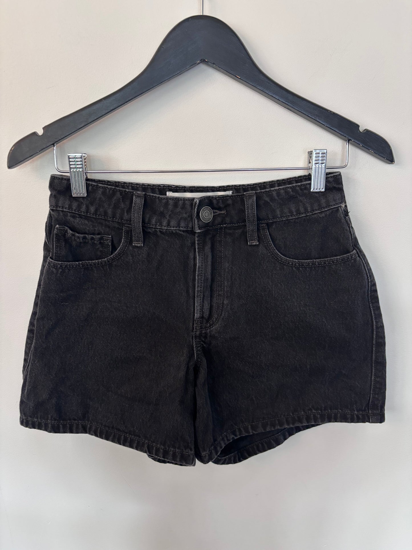 Hollister Black High Rise Relaxed Shorts | Sz 25