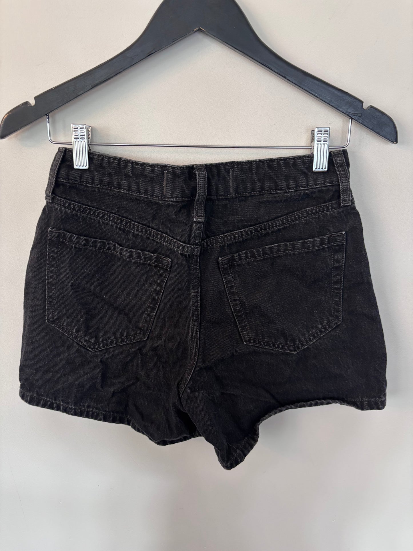 Hollister Black High Rise Relaxed Shorts | Sz 25