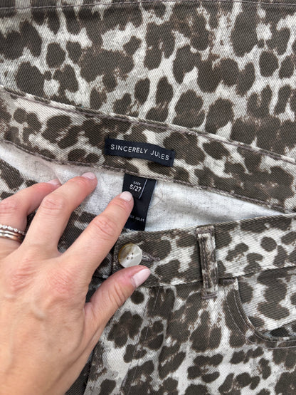 Sincerely Jules Low Rise Leopard Jeans | Sz 27
